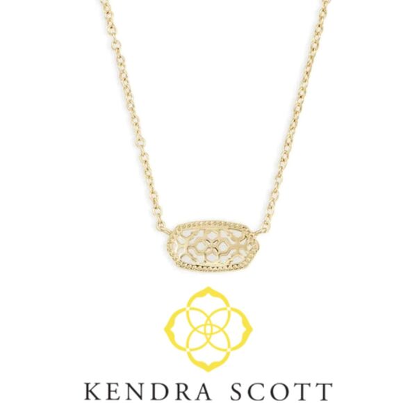 Kendra Scott Jewelry - Kendra Scott Elisa Pendant Necklace Gold Filigree